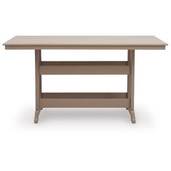 Signature Design by Ashley Sandy Dune Brown Rectangular HDPE Contemporary Counter Height Table