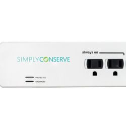 Simply Conserve 3 ft. L 7 outlets Surge Protector White 1440 J