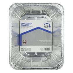 Home Plus 9-1/4 in. W X 11-3/4 in. L Deep Roaster Silver 1 pk