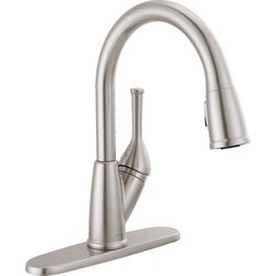 Delta One Handle Stainless Steel Pull-Down Kitchen Faucet