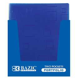 Bazic Products Cube Embossed 0.08 in. W X 9.33 in. L Assorted Poly Portfolio