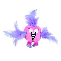 Boss Pet Pet Park Blvd For Cat Pink/Purple Plush Feathered Flamingo Cat Toy 1 pk
