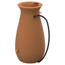 Algreen Cascata Terra Cotta 65 gal Rain Barrel Plastic