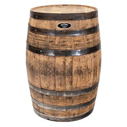 Real Wood Products Jack Daniels 35 in. H X 26 in. W X 26 in. D Oak Whiskey Barrel Brown