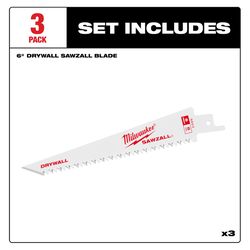 Milwaukee Sawzall Steel Reciprocating Saw Blade 8 TPI 3 pc