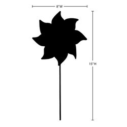 In The Breeze Multicolored Mylar 15 in. H X 8 in. W Stars and Stripes Pinwheels Garden Stake Spinner