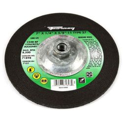 Forney 7 in. D X 5/8 in. in. X 1/4 in. thick Masonry Grinding Wheel 1 pc
