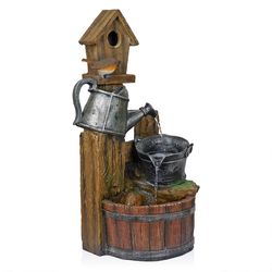 Alpine Polyresin Assorted Fountain with LED Light
