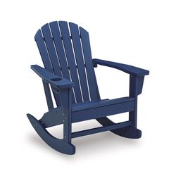 Signature Design by Ashley Sundown Treasure Blue HDPE Frame Contemporary Rocking Chair