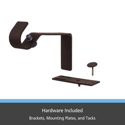 Kenney Fast Fit Oil Rubbed Bronze Brass Modern/Contemporary Curtain Rod Bracket 5/8 in. L