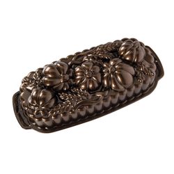 Nordic Ware 12.3 in. W X 5.4 in. L Wheat and Pumpkin Loaf Pan Brown