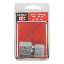 Apache Steel 1/2 in. D X 1/2 in. D Hydraulic Adapter 1 pk