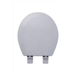 Oakbrook Collection Laurel Round Silver Wood Toilet Seat
