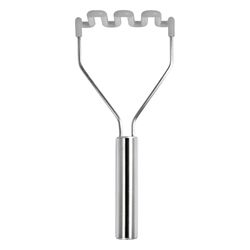 Tovolo Oyster Gray Silicone/Stainless Steel Potato Masher