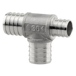 Plumbeeze 1 in. PEX X 3/4 in. D PEX Stainless Steel Tee