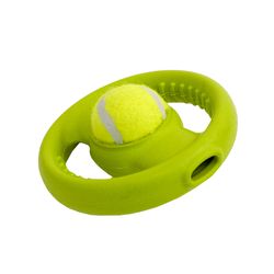 Hyper Pet For Dog Green Rubber Wheel Squeak Dog Toy 1 pk