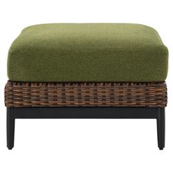 Signature Design by Ashley Horizon Hall Black Aluminum Frame Ottoman Green
