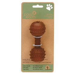 Boss Pet Paw Earth For Dog Brown Rubber EcoDumbells Dog Toy Large 1 pk