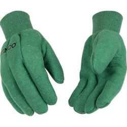 Kinco Men's Indoor/Outdoor Knit Wrist Chore Gloves Green M 1 pair