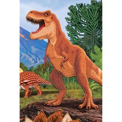 Crystal Art Craft Buddy T-Rex Dinosaur Notebook Kit Multicolored