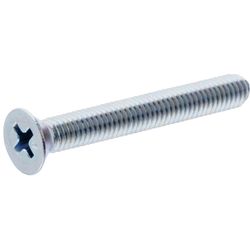 HILLMAN No. 10-24 Ga. X 2-1/2 in. L Phillips Flat Head Zinc-Plated Steel Machine Screws 100 pk
