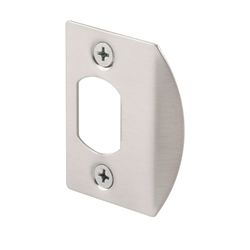 Prime-Line 2-1/4 in. H X 1-5/8 in. L Satin Nickel Gray Steel Latch Strike Plate