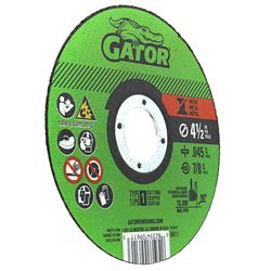 Gator 4-1/2 in. D X 7/8 in. X .045 in. thick Aluminum Oxide Type 1 Metal Cut-Off Blade 1 pc