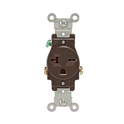 Leviton 20 amps 250 V Brown Outlet 6-20R 1 pk