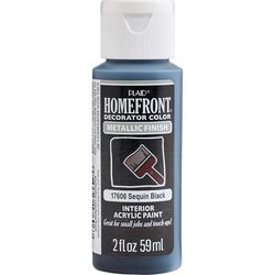 Homefront Metallic Sequin Black Hobby Paint 2 oz
