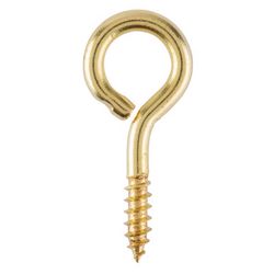 Ace 5/32 in. D X 1-7/16 in. L Polished Brass Screw Eye 30 lb. cap. 3 pk