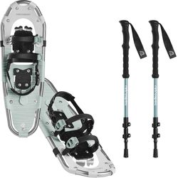 Retrospec Drifter 25 in. Unisex Snowshoe Bundle Winter Mint