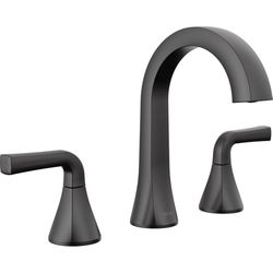 Delta Dallace Matte Black Transitional Widespread Bathroom Sink Faucet 16 in.