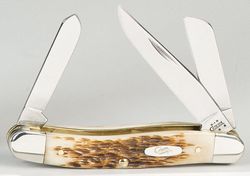 Case Stockman Med Amber Stainless Steel 4-5 in. Pocket Knife