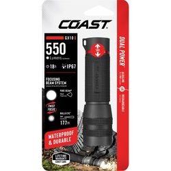 Coast GX10 550 lm Black LED Flashlight AAA Battery