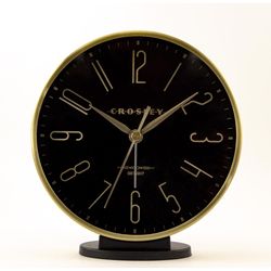 Crosley 5 in. Black Alarm Clock Analog Battery Operated