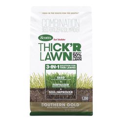 Scotts Turf Builder ThickR Tall Fescue Grass Sun or Shade Grass Seed and Fertilizer 12 lb