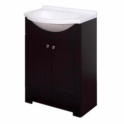Zenna Home Single Espresso Bathroom Vanity 24 in. W X 16 in. D X 35.5 in. H
