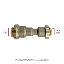 QuickFitting Push to Connect 1/2 in. PTC in. Brass Reducing Union