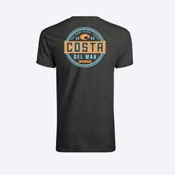 Costa XXL Short Sleeve Men's Crew Neck Dark Heather Prado Tee Shirt