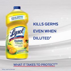 Lysol Clean & Fresh Lemon Scent Multi-Purpose Cleaner Liquid 144 oz
