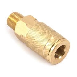 Forney Brass Air Coupler 1/4 in. Male X 1/4 in. 1 pc