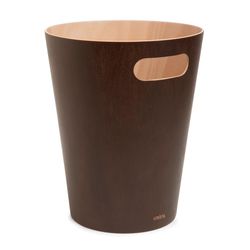 Umbra WOODROW CAN 2G ESPRESSO 2 gal Brown Wood Trash Can