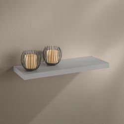 Dolle Big Boy 1.5 in. H X 35.5 in. W X 7.8 in. D Silver Wood Decorative Wall Shelf