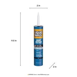 Liquid Nails Tough Repair Black Latex Caulk Sealant 10.3 oz