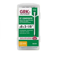 GRK Fasteners No. 8 X 3-1/8 in. L Star Climatek Coarse Trim Screws 100 pk