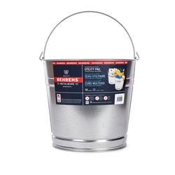 Behrens 14 qt Galvanized Pail Silver