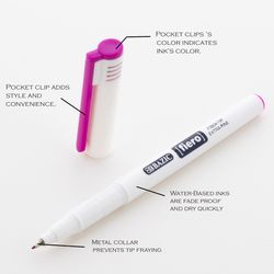 Bazic Products Fiero Assorted Fiber Tip Pen 12 pk
