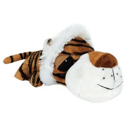 Digger's FatHedz For Dog Multicolored Plush Tiger Dog Toy Extra Small 1 pk