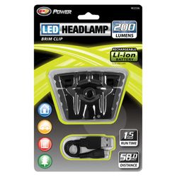 PT Power 200 lm Black LED Rechargeable Clip Light