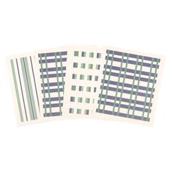 KAF Home Multi Color Cotton Woven Plaid Kitchen Towel 4 pk